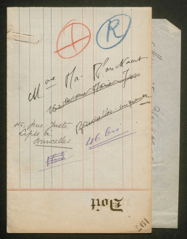 Témoignage de Blanckaert, Marguerite et correspondance avec Jacques Péricard