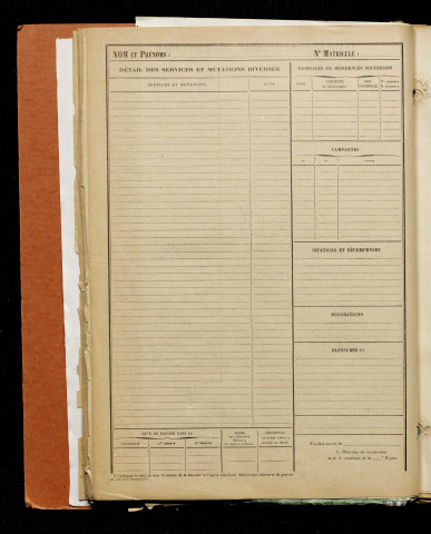 Inconnu, classe 1917, matricule n° 17, Bureau de recrutement d'Amiens