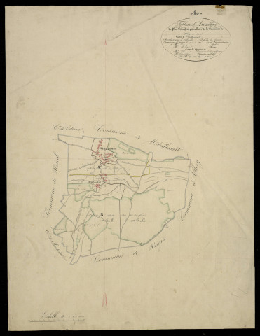 Plan du cadastre napoléonien - Wiry-Au-Mont (Wiry au mont) : tableau d'assemblage