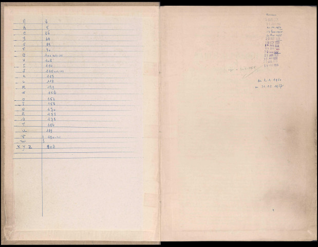 Table des successions et absences du bureau de Corbie