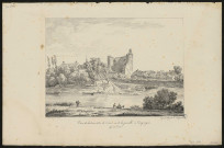 Vue de la tour dite de César ou de la pucelle à Compiègne, département de l'Oise