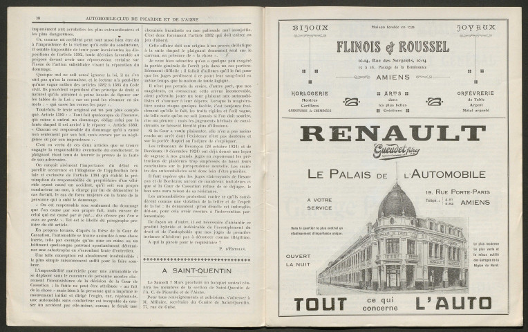 Automobile-club de Picardie et de l'Aisne. Revue mensuelle, 163, février 1925