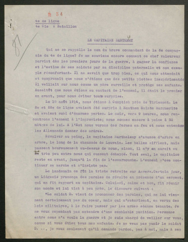Témoignage de De Pistel, Achille et correspondance avec Jacques Péricard