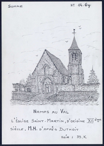 Namps-au-Val : église Saint-Martin - (Reproduction interdite sans autorisation - © Claude Piette)