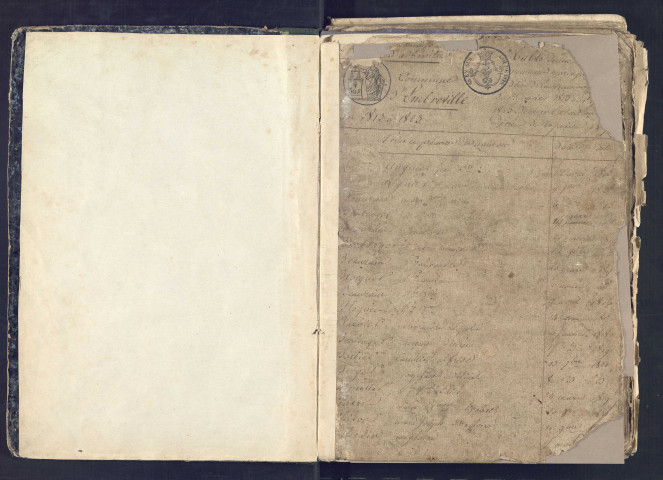 Embreville : tables décennales des naissances, mariages et décès (1813-1922)