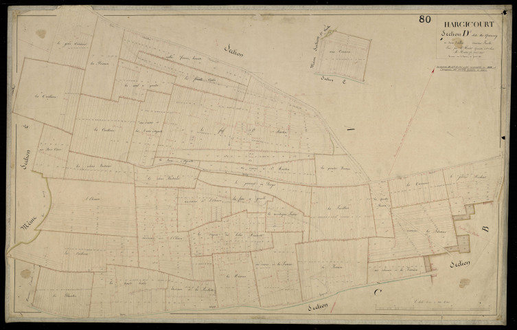 Plan du cadastre napoléonien - Hargicourt : Quennoy (Le), D2