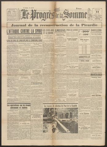 Le Progrès de la Somme, numéro 22379, 11 juin 1941
