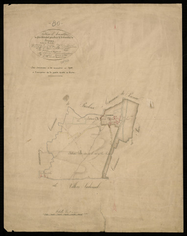 Plan du cadastre napoléonien - Eterpigny : tableau d'assemblage