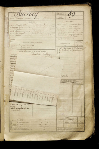 Ducrocq, François Joseph, né le 28 août 1888 à Beaurainville (Pas-de-Calais), classe 1908, matricule n° 89, Bureau de recrutement d'Abbeville