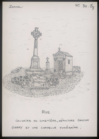 Rue : calvaire au cimetière - (Reproduction interdite sans autorisation - © Claude Piette)