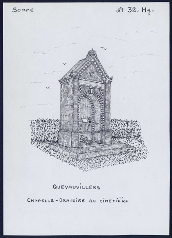 Quevauvillers : chapelle oratoire au cimetière - (Reproduction interdite sans autorisation - © Claude Piette)