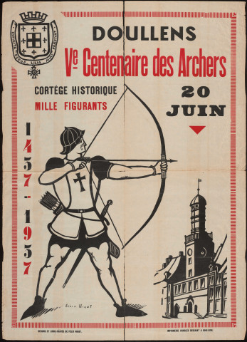 Doullens 1537-1937 - Ve centenaire des Archers - Cortège historique avec mille figurants