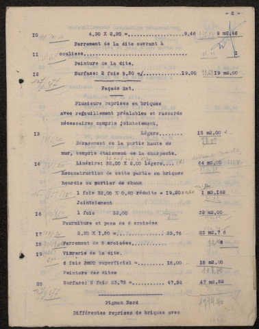 Ham. Demande d'indemnisation des dommages de guerre : dossier Omnium industriel de Ham