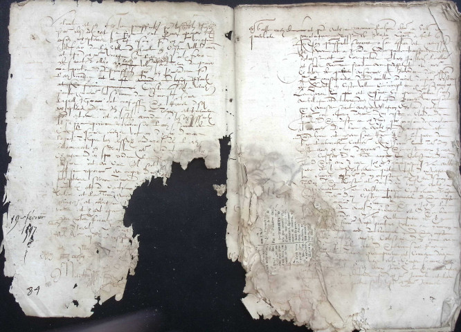 Etude de Me François De Saint-Fuscien à Amiens (étude n°26). Minutes de l'année 1597