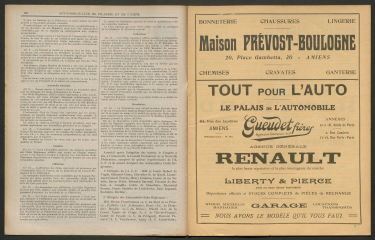 L'Automobile-club de Picardie et de l'Aisne. Revue mensuelle, 144, juillet 1923