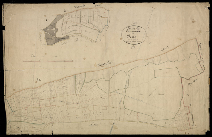 Plan du cadastre napoléonien - Mers-Les-Bains (Mers) : Falaises (les), A