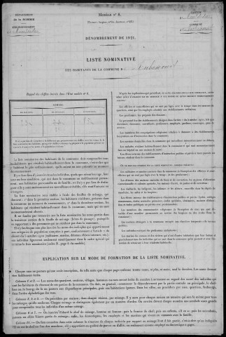 Recensement de la population : Rubescourt