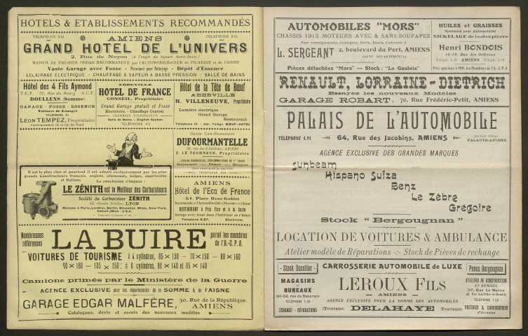 Automobile-club de Picardie et de l'Aisne. Revue mensuelle, 9e année, novembre 1913