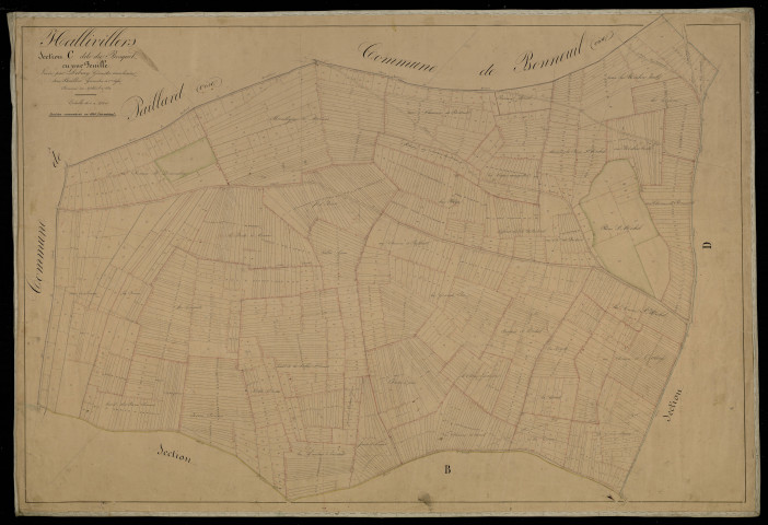 Plan du cadastre napoléonien - Hallivillers : Bosquet (Le), C