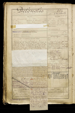 Delenclos, Evariste Maximilien Victor, né le 22 mars 1887 à Vron (Somme), classe 1907, matricule n° 564, Bureau de recrutement d'Abbeville