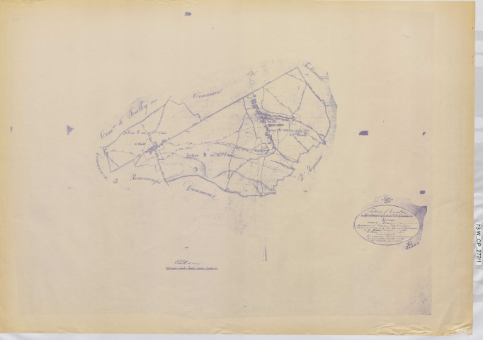 Plan du cadastre rénové - Hescamps-Saint-Clair : tableau d'assemblage (TA)