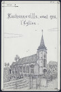 Huchenneville avant 1914 : l'église - (Reproduction interdite sans autorisation - © Claude Piette)