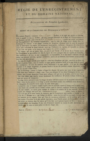 Répertoire des formalités hypothécaires, du 8 vendémiaire an XII au 4/04/1809, registre n° 011 (Abbeville)