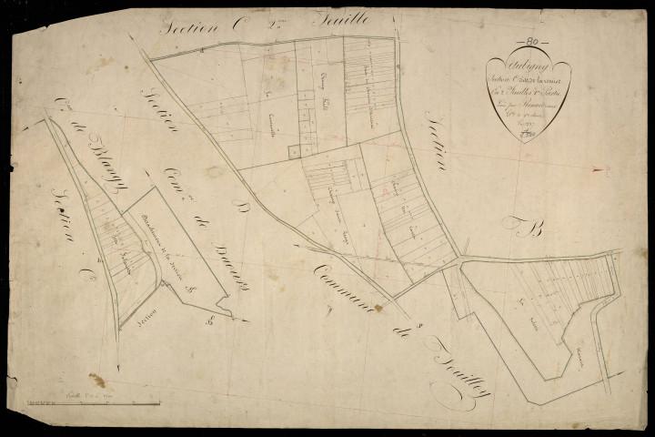 Plan du cadastre napoléonien - Aubigny : Remise (La), C1 et partie détachée de B