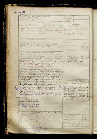 Longuépée, Camille Lucien Fernand, né le 17 octobre 1900 à Bayonvillers (Somme), classe 1920, matricule n° 528, Bureau de recrutement de Péronne