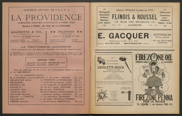 L'Automobile au Pays Picard. Revue mensuelle de l'Automobile-Club de Picardie et de l'Aisne, 266, novembre 1933