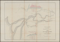 Détail des mollières à amodier sur les communes de Pendé (Fouache d'Halloy), Boismont et Noyelles, en surcharge sur le "Plan de la baie de Somme levé en 1856", qui est imprimé.