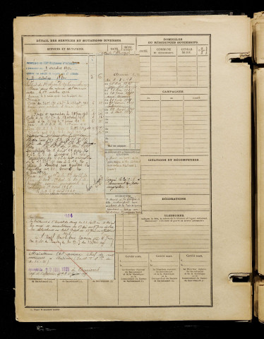 Pagez, Louis Octave, né le 07 septembre 1891 à Amiens (Somme), classe 1911, matricule n° 1033, Bureau de recrutement d'Amiens