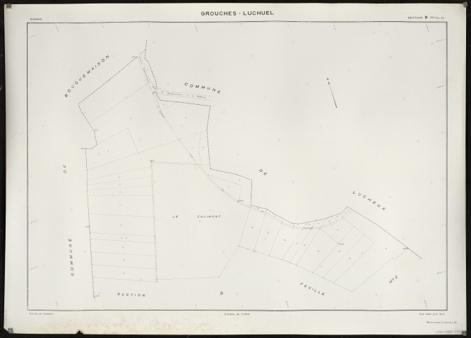 Plan du cadastre rénové - Grouches-Luchuel : section B1