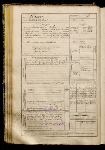 Royer, Gaston Achille Edouard, né le 07 novembre 1875 à Melun (Seine-et-Marne), classe 1895, matricule n° 76, Bureau de recrutement de Péronne