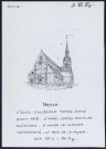 Nesle : église collégiale Notre-Dame avant 1918 - (Reproduction interdite sans autorisation - © Claude Piette)