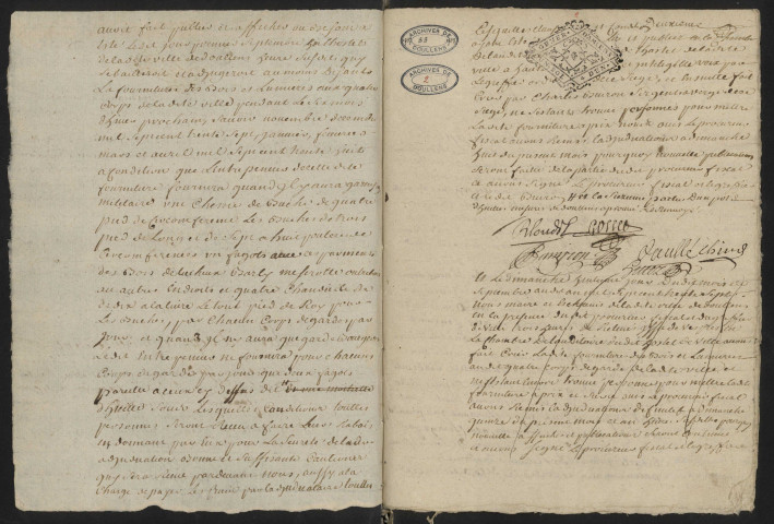 Doullens. Délibérations de l'échevinage