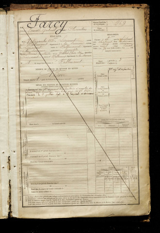 Farcy, Ernest Gabriel Florentin, né le 07 novembre 1880 à Liercourt (Somme), classe 1900, matricule n° 969, Bureau de recrutement d'Abbeville
