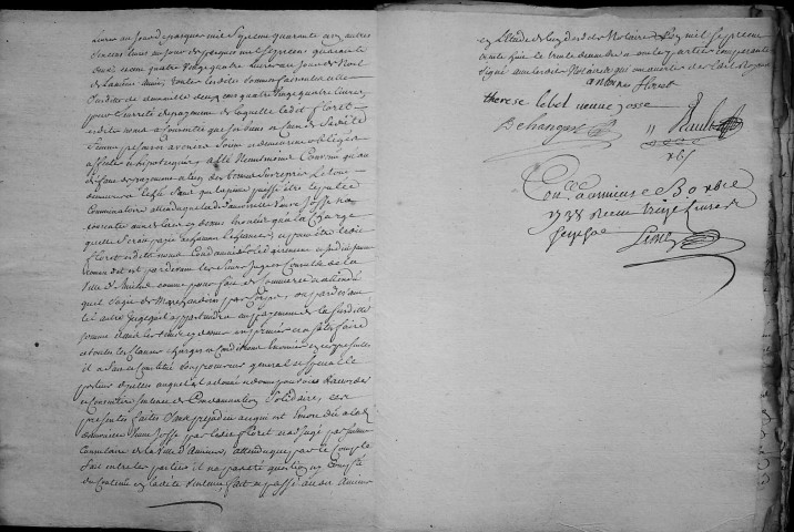 Etude de Me Grégoire Rault à Amiens (étude n°21). Minutes de l'année 1738