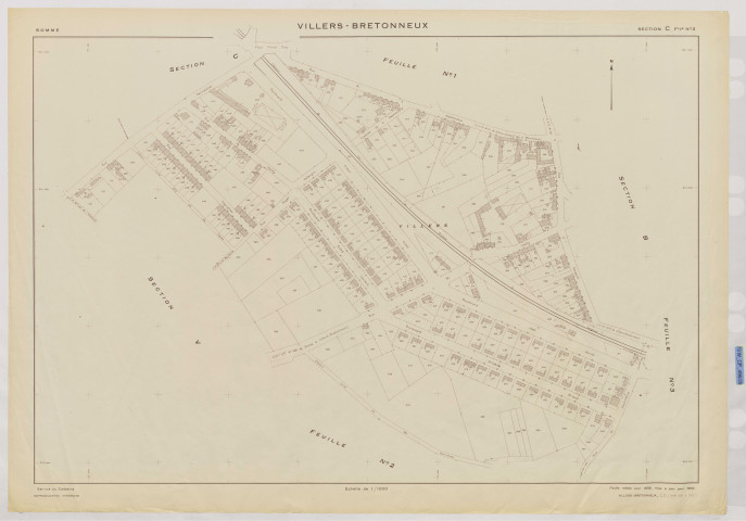 Plan du cadastre rénové - Villers-Bretonneux : section C2