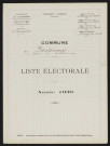 Liste électorale : Bouttencourt, Section de Monthières