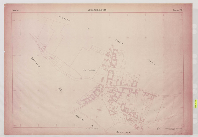 Plan du cadastre rénové - Vaux-sur-Somme : section AB