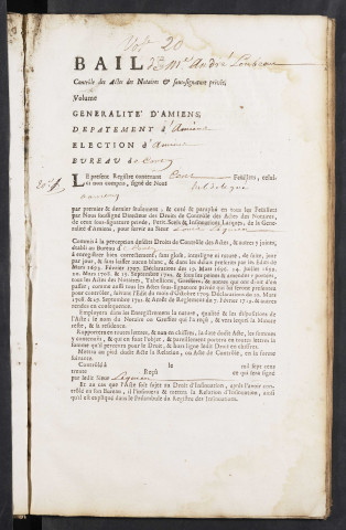 Contrôle des actes du bureau de Conty pour la période du 8 mars 1740 au 1er août 1741