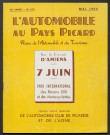 L'Automobile au Pays Picard. Revue de l'Automobile et du Tourisme. Organe officiel de l'Automobile-Club de Picardie et de l'Aisne, 373, mai 1953