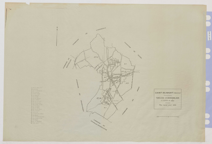 Plan du cadastre rénové - Saint-Blimont : tableau d'assemblage (TA)