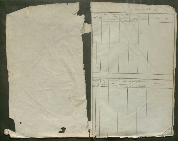 Répertoire des formalités hypothécaires, du 05/09/1813 au 20/09/1814, registre n° 067 (Péronne)