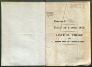 Tirage au sort (arrondissement de Péronne) de l'année 1845