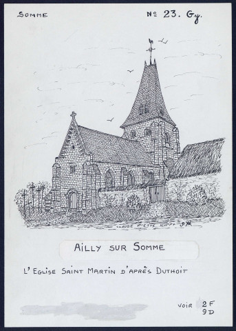 Ailly-sur-Somme : église Saint-Martin d'après Duthoit - (Reproduction interdite sans autorisation - © Claude Piette)