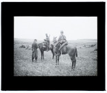 Manoeuvres du service de santé - chasseurs à cheval dans petit Cagny - septembre 1905