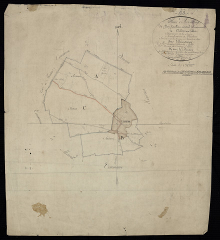 Plan du cadastre napoléonien - Villers-Aux-Erables (Villers aux Erables) : tableau d'assemblage