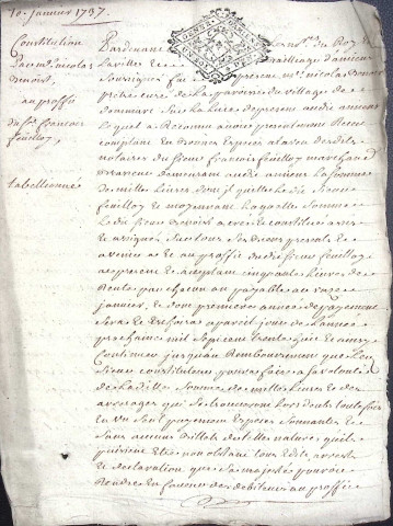 Etude de Me Firmin Magnier à Amiens (étude n°4). Minutes de l'année 1737